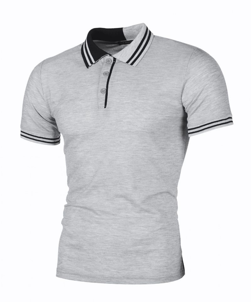 Ademend Poloshirt Met Vierkante Hals En Korte Mouwen