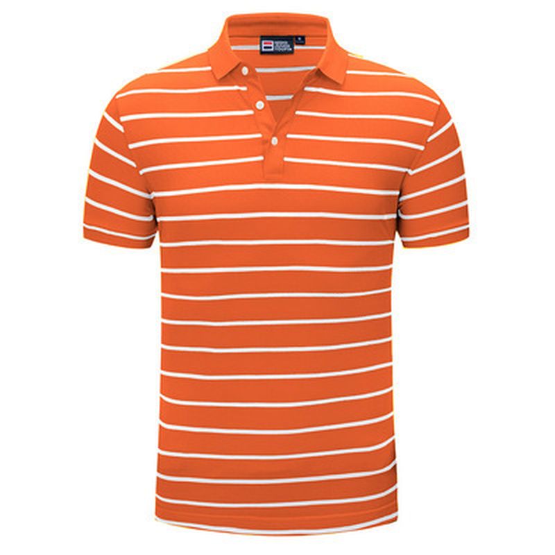 Casual Polo-shirt Met Gestreepte Revers T-shirt Met Korte Mouwen