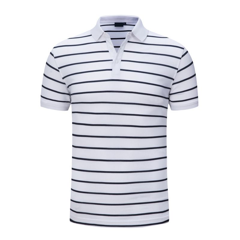 Casual Polo-shirt Met Gestreepte Revers T-shirt Met Korte Mouwen