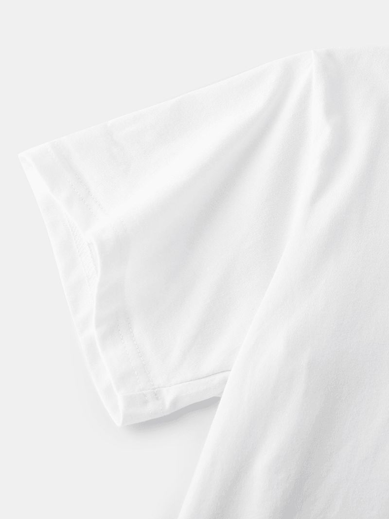 Casual T-shirts Met Korte Mouwen Met Reflecterende Vlinderprint Van 100% Katoen