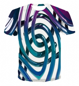 Geometrisch Patroon 3d Digitaal Printen T-shirt