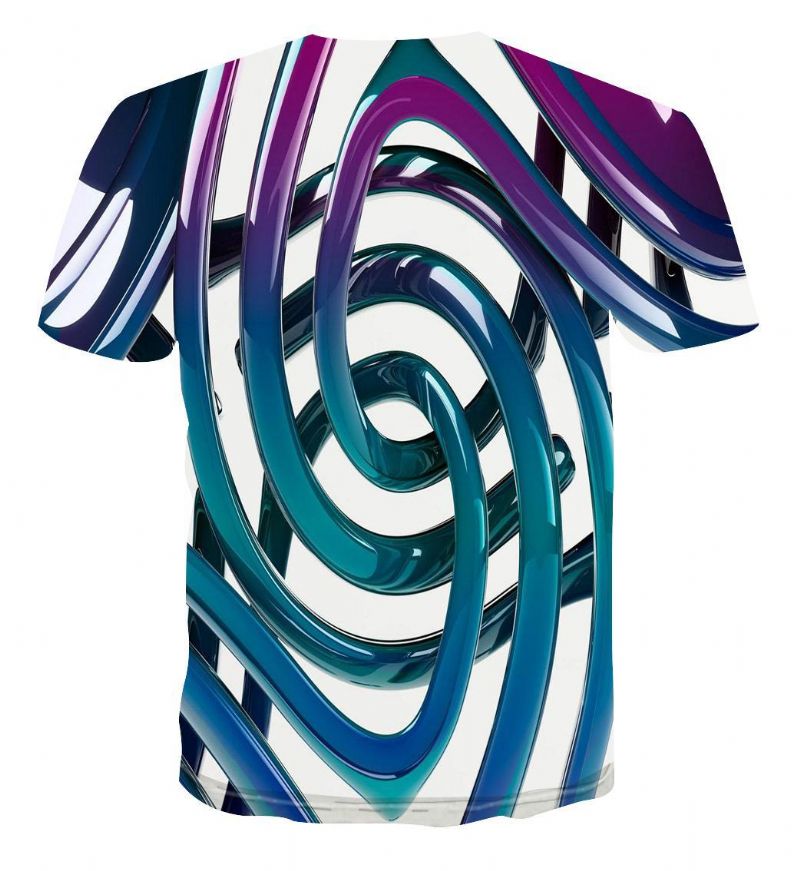 Geometrisch Patroon 3d Digitaal Printen T-shirt