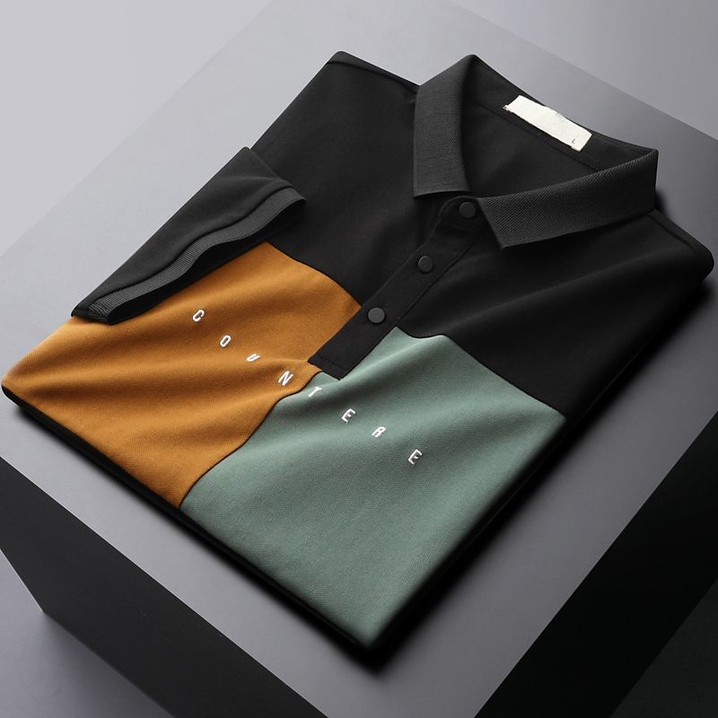 Heren Poloshirt Met Korte Mouwen Van Ijszijden Revers