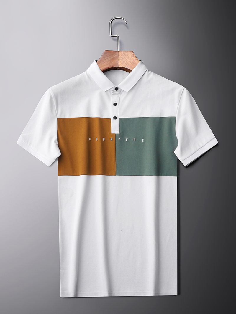 Heren Poloshirt Met Korte Mouwen Van Ijszijden Revers