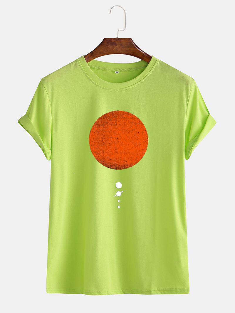 Heren Sun & Planet Grafische Bedrukte Dagelijkse Casual T-shirts Met Korte Mouwen