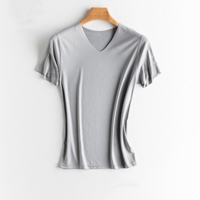 Naadloze T-shirt Van Ice Silk Korte Mouw Voor Heren
