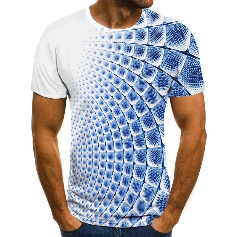 Trendy Mode Nieuwigheid Multicolor 3d Grafische Afdrukken T-shirt Heren Custom Streetwear Vrijetijdskleding