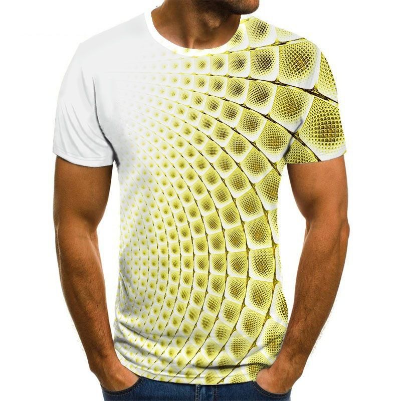 Trendy Mode Nieuwigheid Multicolor 3d Grafische Afdrukken T-shirt Heren Custom Streetwear Vrijetijdskleding