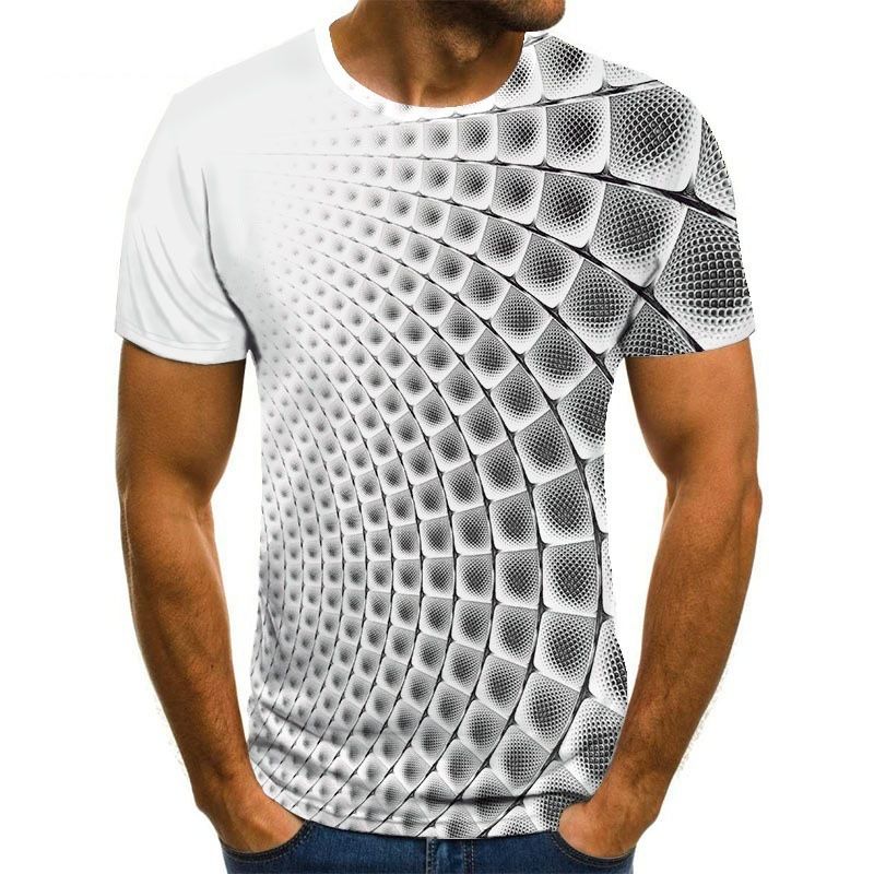 Trendy Mode Nieuwigheid Multicolor 3d Grafische Afdrukken T-shirt Heren Custom Streetwear Vrijetijdskleding