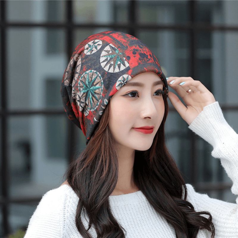 Ademende Chemo Cap Print Beanie Tulband Outdoor Cap