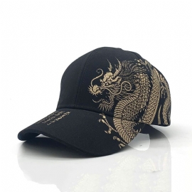 Baseball Cap Chinese Stijl Mode Draak Paar Zonnehoed Outdoor