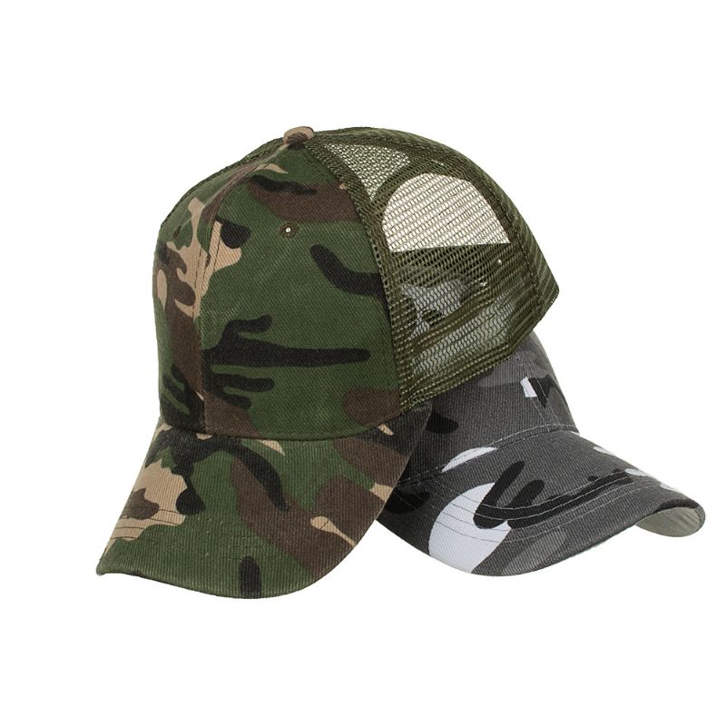 Baseballcap Van Mesh Met Camouflageprint