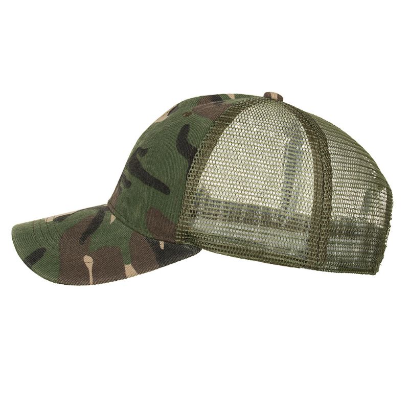 Baseballcap Van Mesh Met Camouflageprint