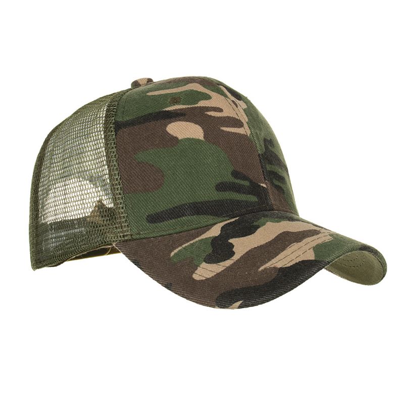 Baseballcap Van Mesh Met Camouflageprint