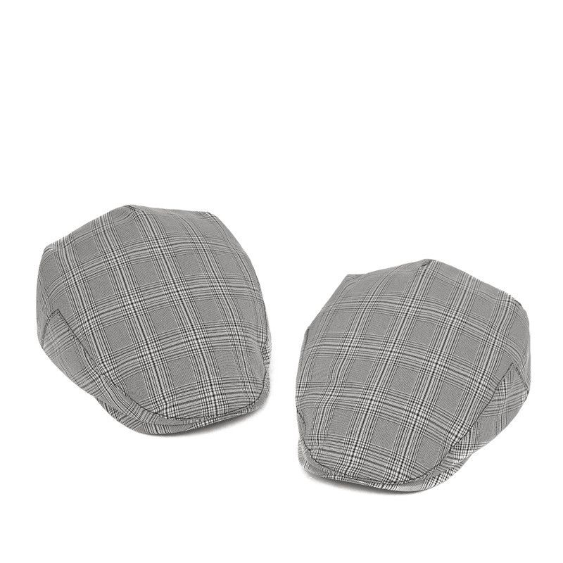 Britse Plaid Baret Hoed Mannen Vooruit Hoed Groothandel Casual Retro Eend Tong Oude Mannen Hoed Dag Dunne Lente En Zomer Tij