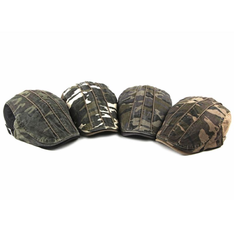 Camouflage Baret Hat Wash Cap Voor Heren