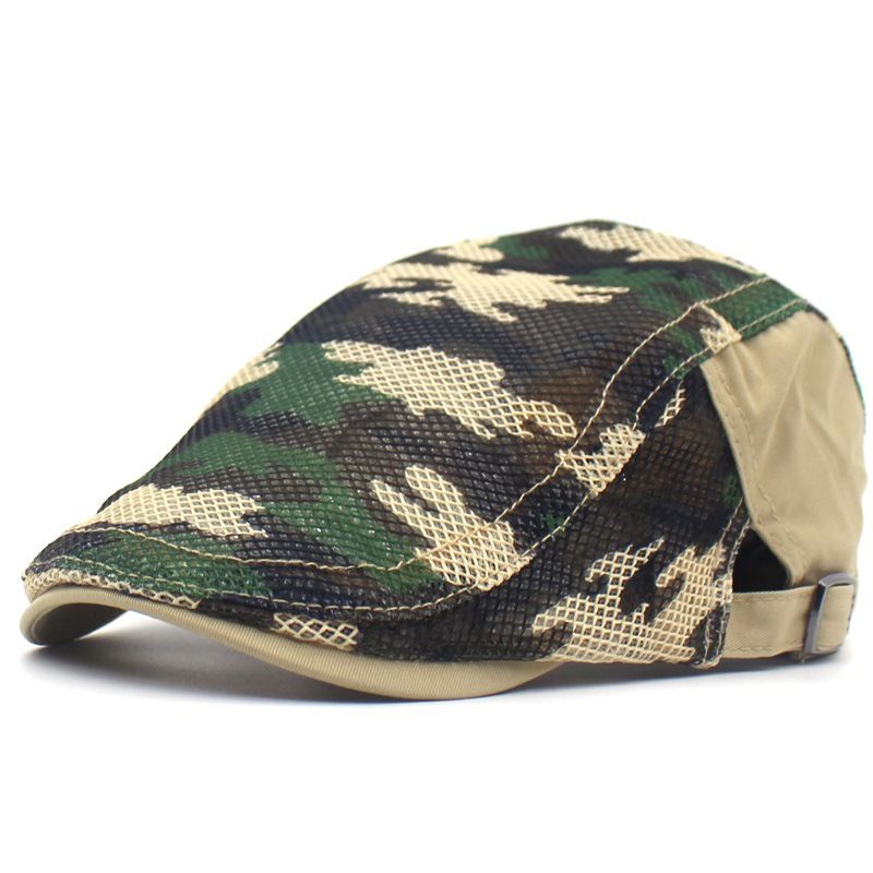 Camouflage Mesh Doek Baret Heren En Dames Casual