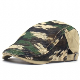 Camouflage Mesh Doek Baret Heren En Dames Casual