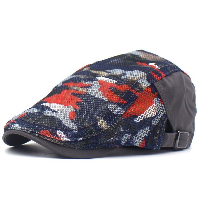 Camouflage Mesh Doek Baret Heren En Dames Casual