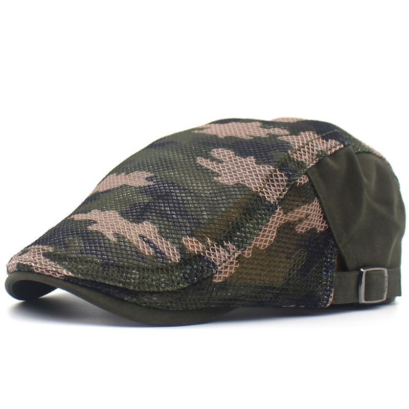 Camouflage Mesh Doek Baret Heren En Dames Casual