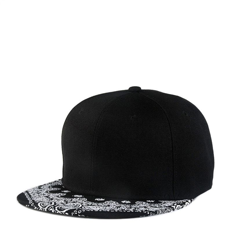 Cashew Bloem Koreaanse Hiphop Hoed Platte Rand Hoed Mode Print Baseball Cap Voor Heren