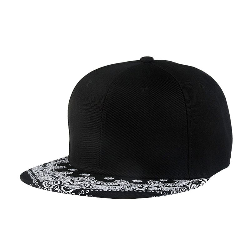 Cashew Bloem Koreaanse Hiphop Hoed Platte Rand Hoed Mode Print Baseball Cap Voor Heren