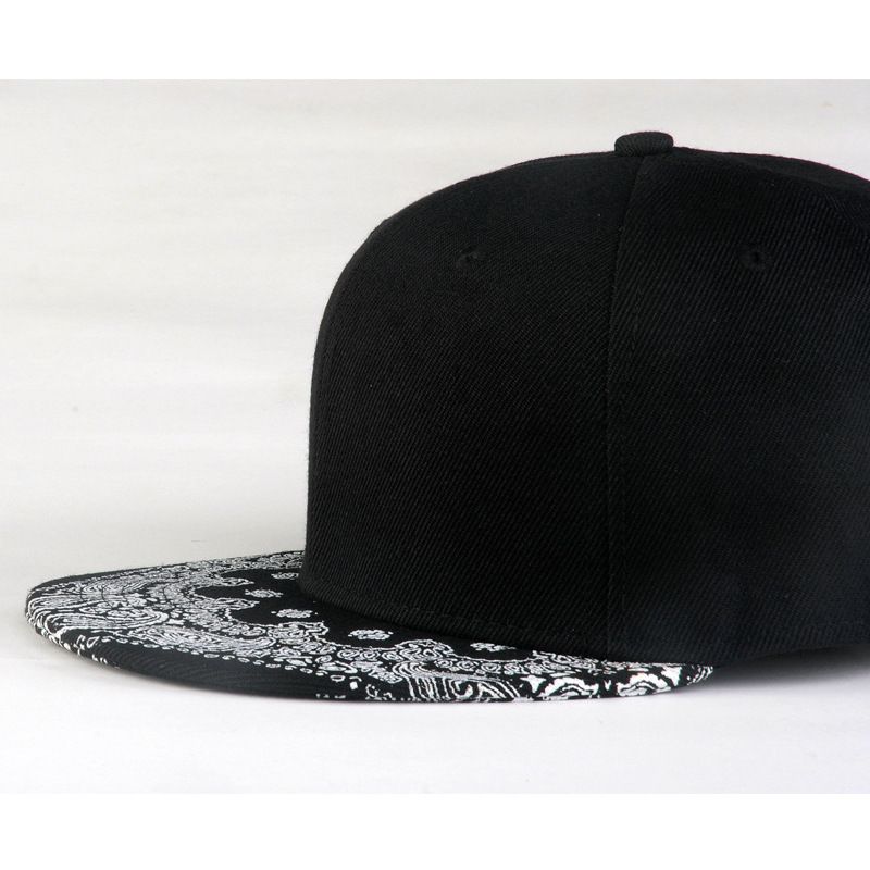 Cashew Bloem Koreaanse Hiphop Hoed Platte Rand Hoed Mode Print Baseball Cap Voor Heren