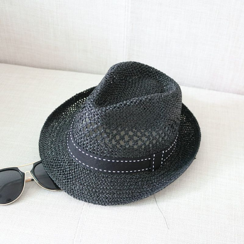 Cool Hat Nieuwe Zomer Hoed Mannen En Vrouwen Top Hat Geweven Britse Stijl Zon Bescherming Strand Hollow Out Zonnehoed