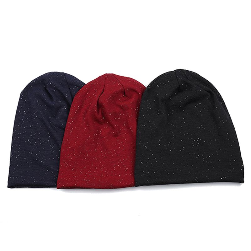 Dames Herfst Warm Mutsen Cap Effen Kleur Flexibele Hip-hop Skullies Motorkap