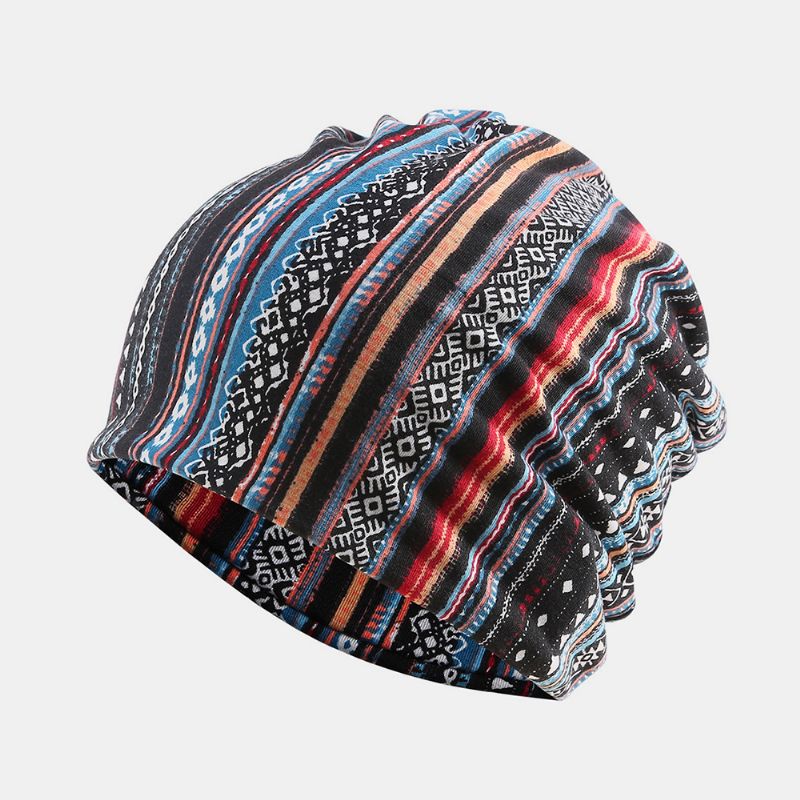 Dames Katoen Multifunctionele Afdrukken Beanie Cap Halsbeenkap Gezicht Shield Hoeden Bandana