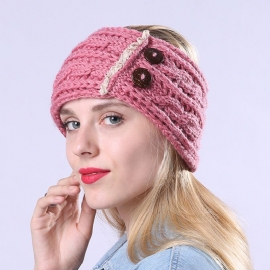 Dames Winter Oorbeschermers Paardenstaart Gebreide Beanie Caps