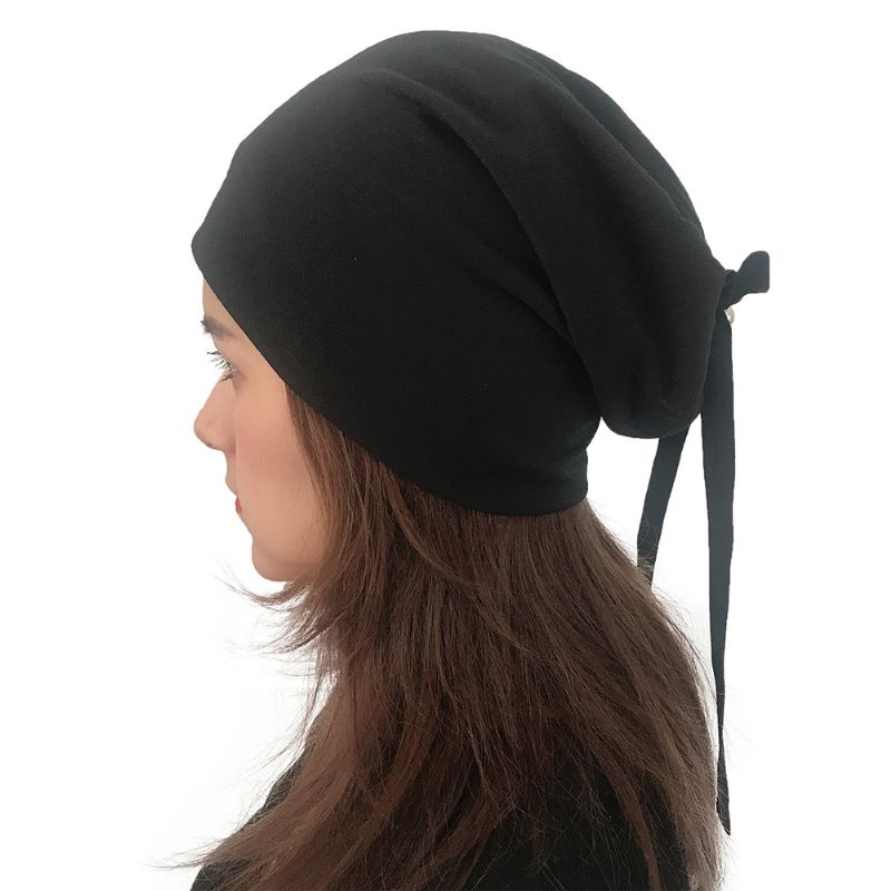 Dames Zomer Effen Kleur Tulband Hoed Casual Boog Skullcap Beanie Caps