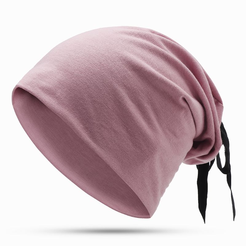 Dames Zomer Effen Kleur Tulband Hoed Casual Boog Skullcap Beanie Caps