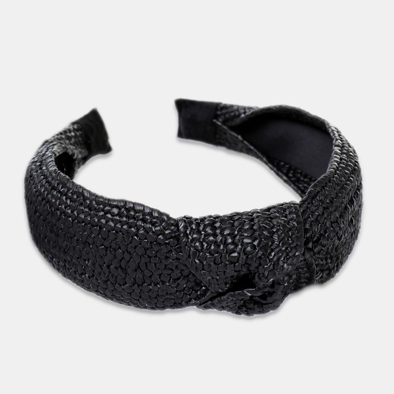 Eenvoudige Handgeweven Lafite Hoofdband Damesaccessoires