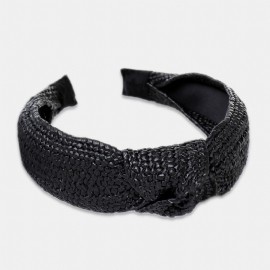 Eenvoudige Handgeweven Lafite Hoofdband Damesaccessoires