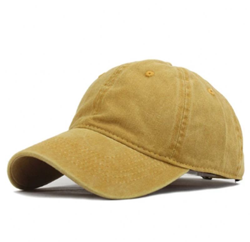 Effen Kleur Baseballcap Paar Wasmuts Heren