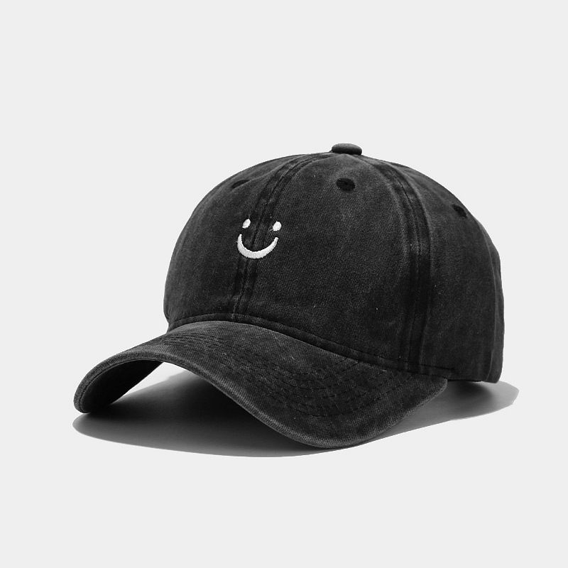 Emoji Smiley Gewassen Oude Baseballcap