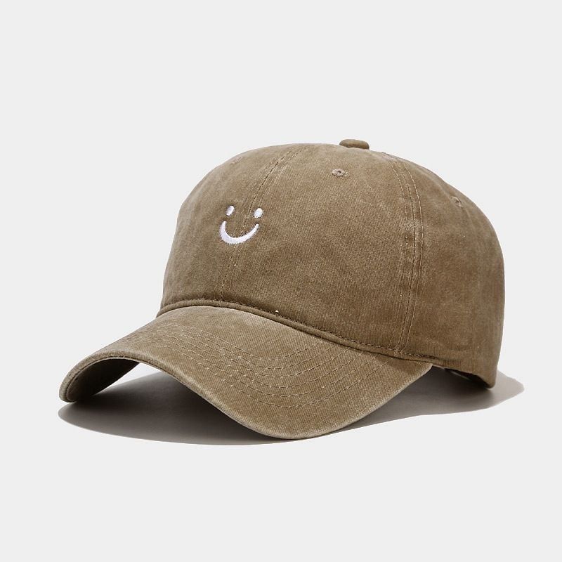 Emoji Smiley Gewassen Oude Baseballcap