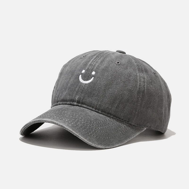 Emoji Smiley Gewassen Oude Baseballcap