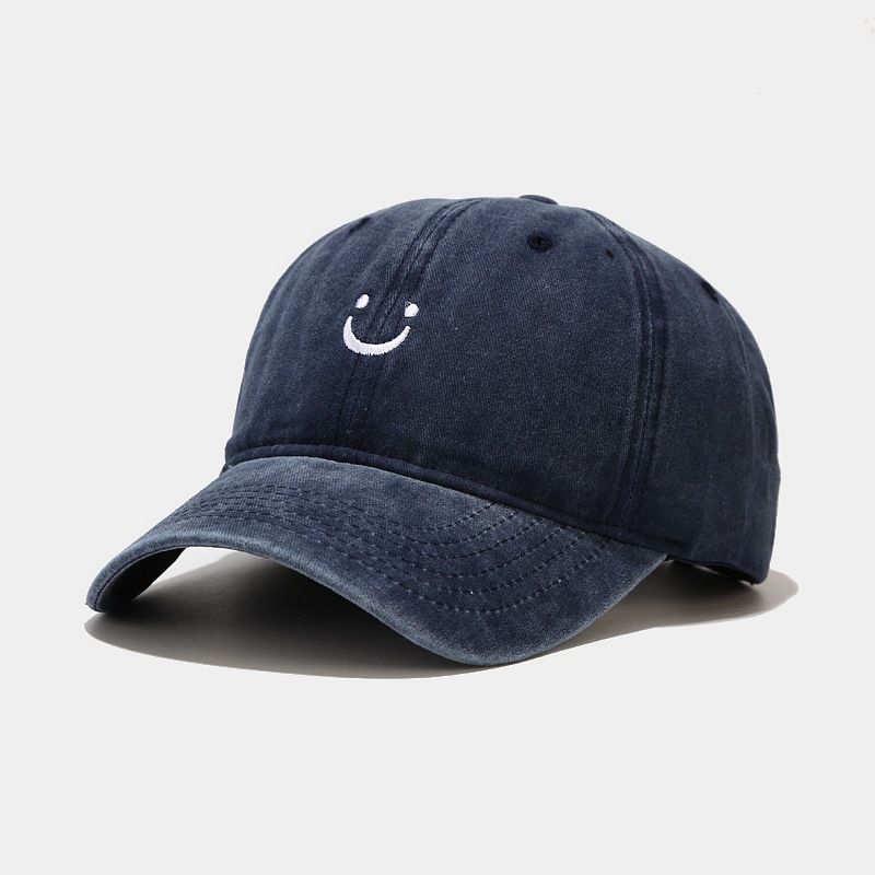 Emoji Smiley Gewassen Oude Baseballcap