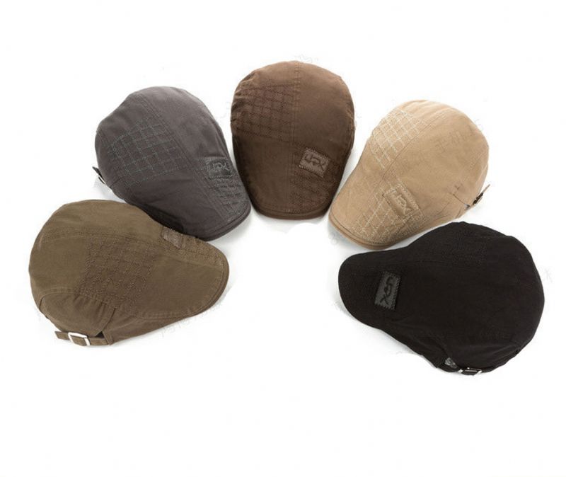 Fabrieksdirecte Verkoop Nieuwe Mode Heren Katoenen Zonneklep Outdoor Leisure Cap Geborduurde Vierkante Baret