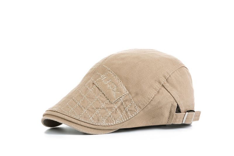 Fabrieksdirecte Verkoop Nieuwe Mode Heren Katoenen Zonneklep Outdoor Leisure Cap Geborduurde Vierkante Baret