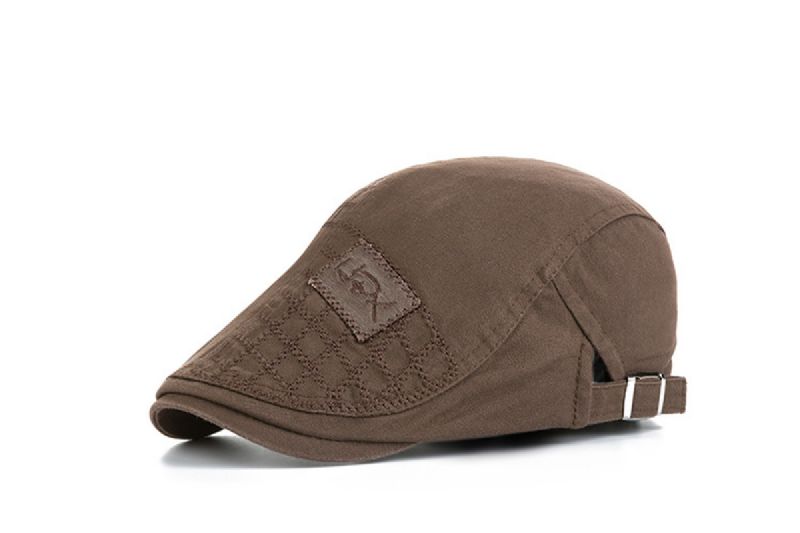 Fabrieksdirecte Verkoop Nieuwe Mode Heren Katoenen Zonneklep Outdoor Leisure Cap Geborduurde Vierkante Baret