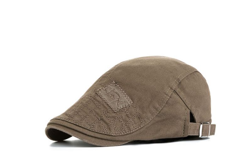 Fabrieksdirecte Verkoop Nieuwe Mode Heren Katoenen Zonneklep Outdoor Leisure Cap Geborduurde Vierkante Baret