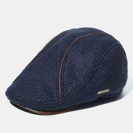 Gebreide Muts Voor Heren Gewatteerde Warme Baretmutsen Casual Buitenvizier Forward Hat