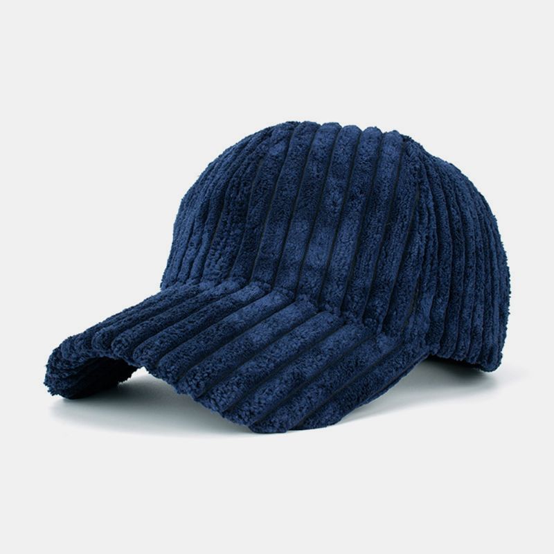 Gestreepte Corduroy Baseball Cap Zonnehoed Outdoor Zonnescherm Hoed