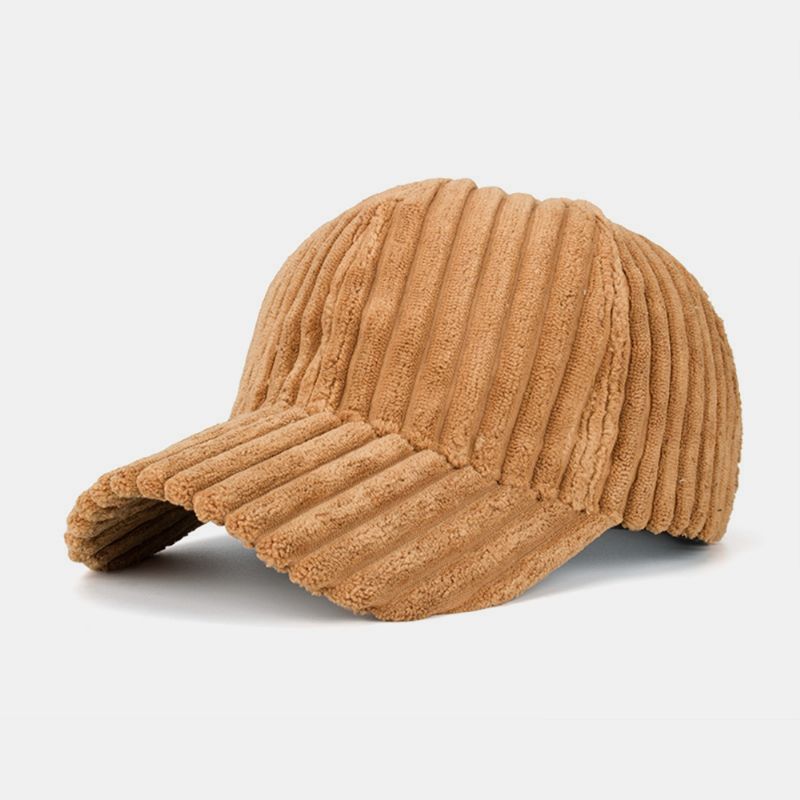 Gestreepte Corduroy Baseball Cap Zonnehoed Outdoor Zonnescherm Hoed