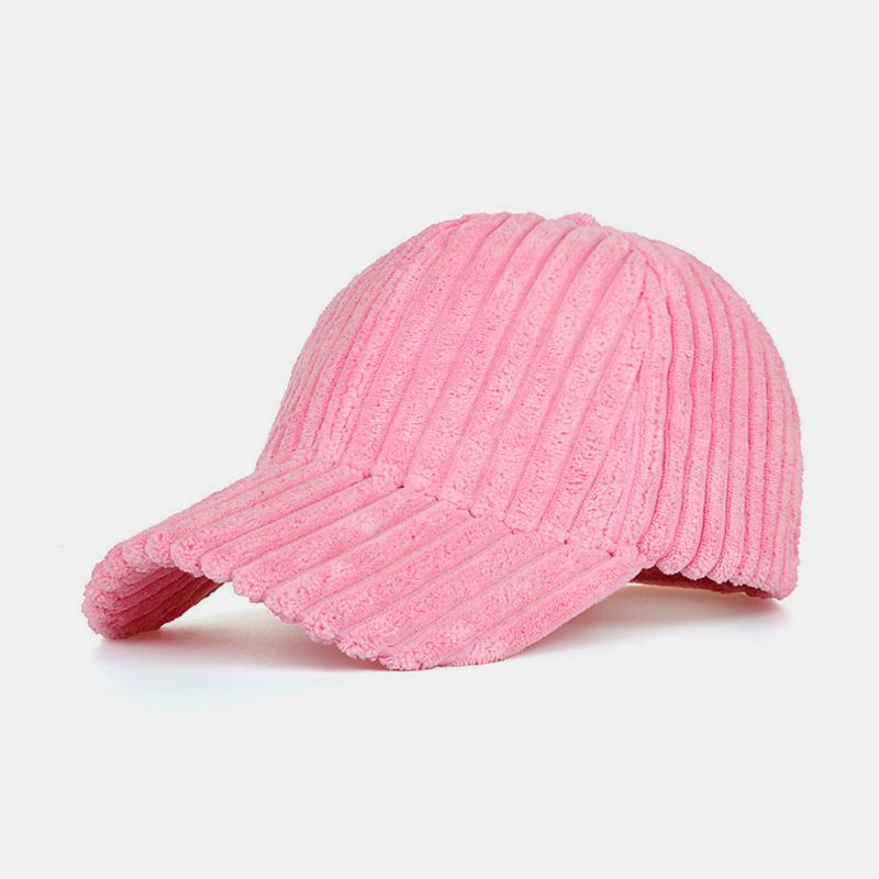 Gestreepte Corduroy Baseball Cap Zonnehoed Outdoor Zonnescherm Hoed