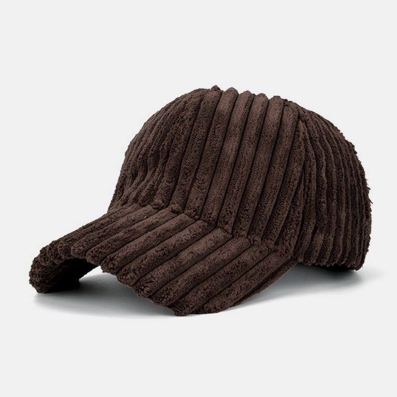 Gestreepte Corduroy Baseball Cap Zonnehoed Outdoor Zonnescherm Hoed