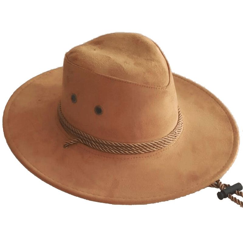 Groot Langs De Kippenhuid Velvet Western Rope Rider-hoed Cowboyhoed Stereotype Hoed